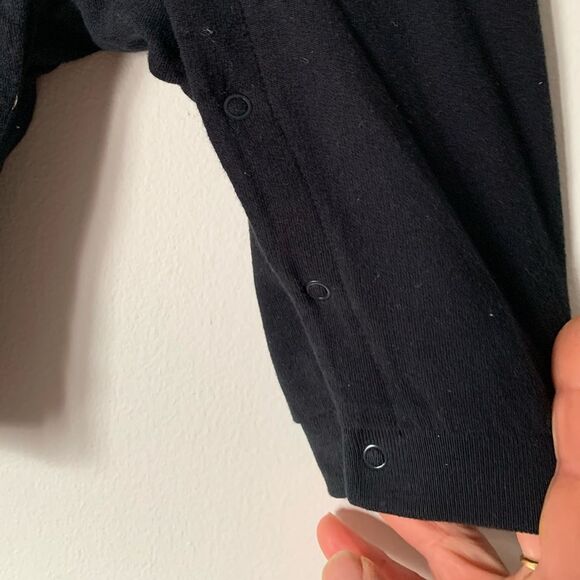 Adidas black/white 3 stripes unisex coverall, snap closure, good condition, 9mon - Picture 7 of 7